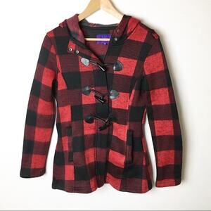 SZ SP Madden Girl Red & Black Flannel Coat
